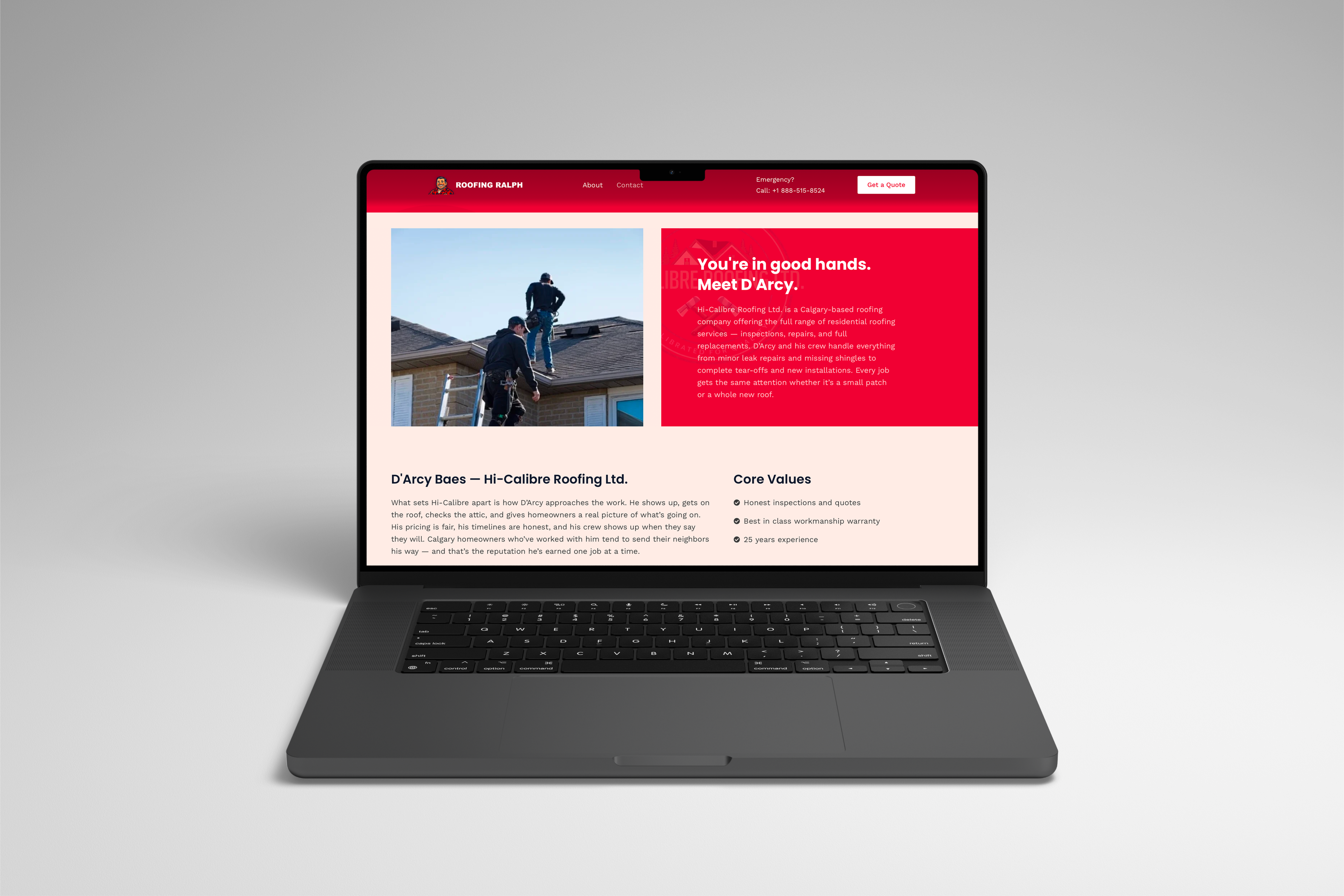 Roofing Ralph custom made roofer portfolio
