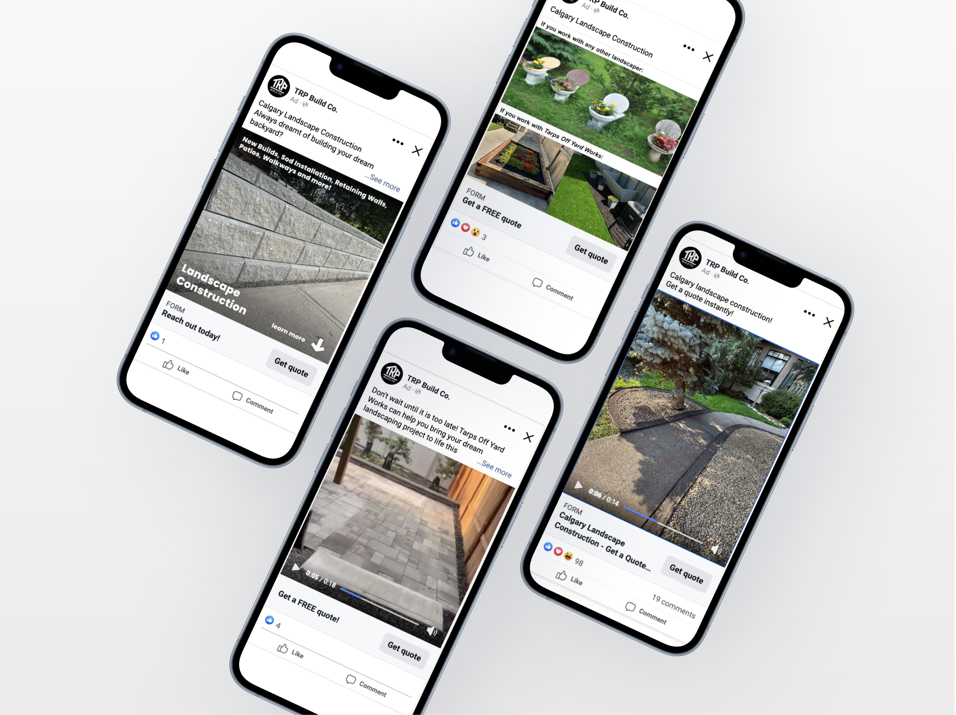 Paid ad creatives for TRP Build Co.
