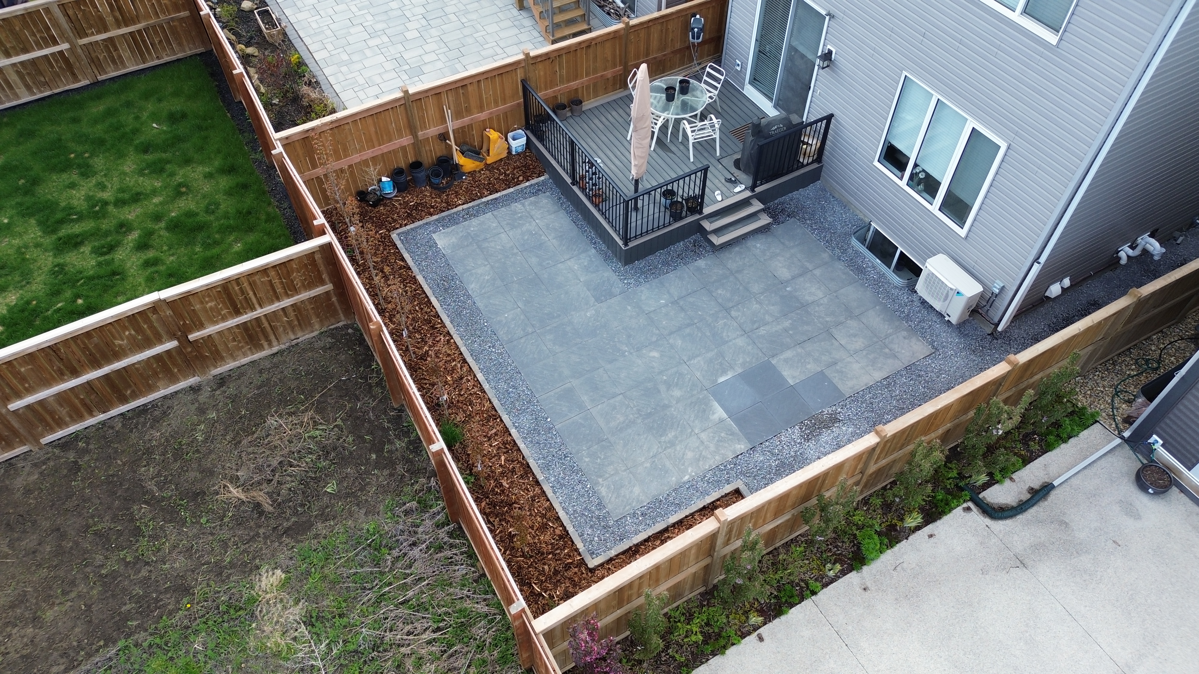 Aerial drone shot of a finished project